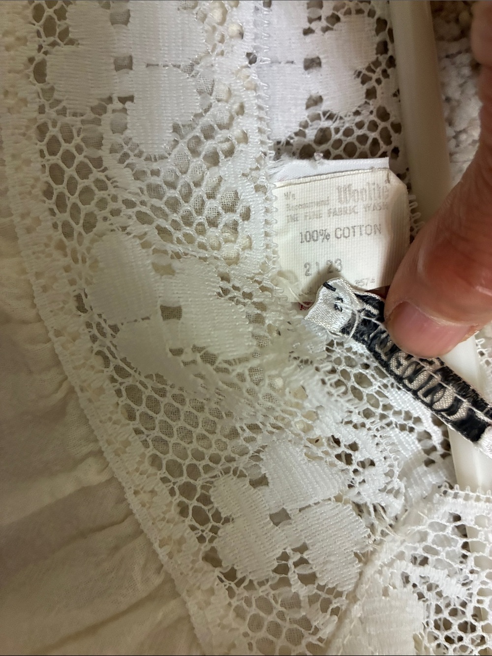Cole of California Lace Trim Tunic square neck Size Medium100% Cotton , vintage - Picture 12 of 14